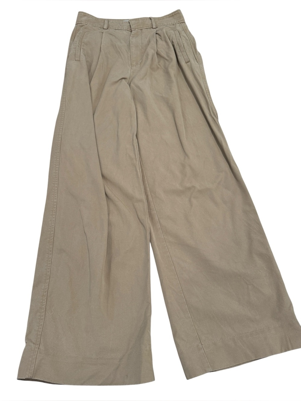 Everlane Wide Leg Tencel Cotton Pants Khaki Beige 2S Women’s